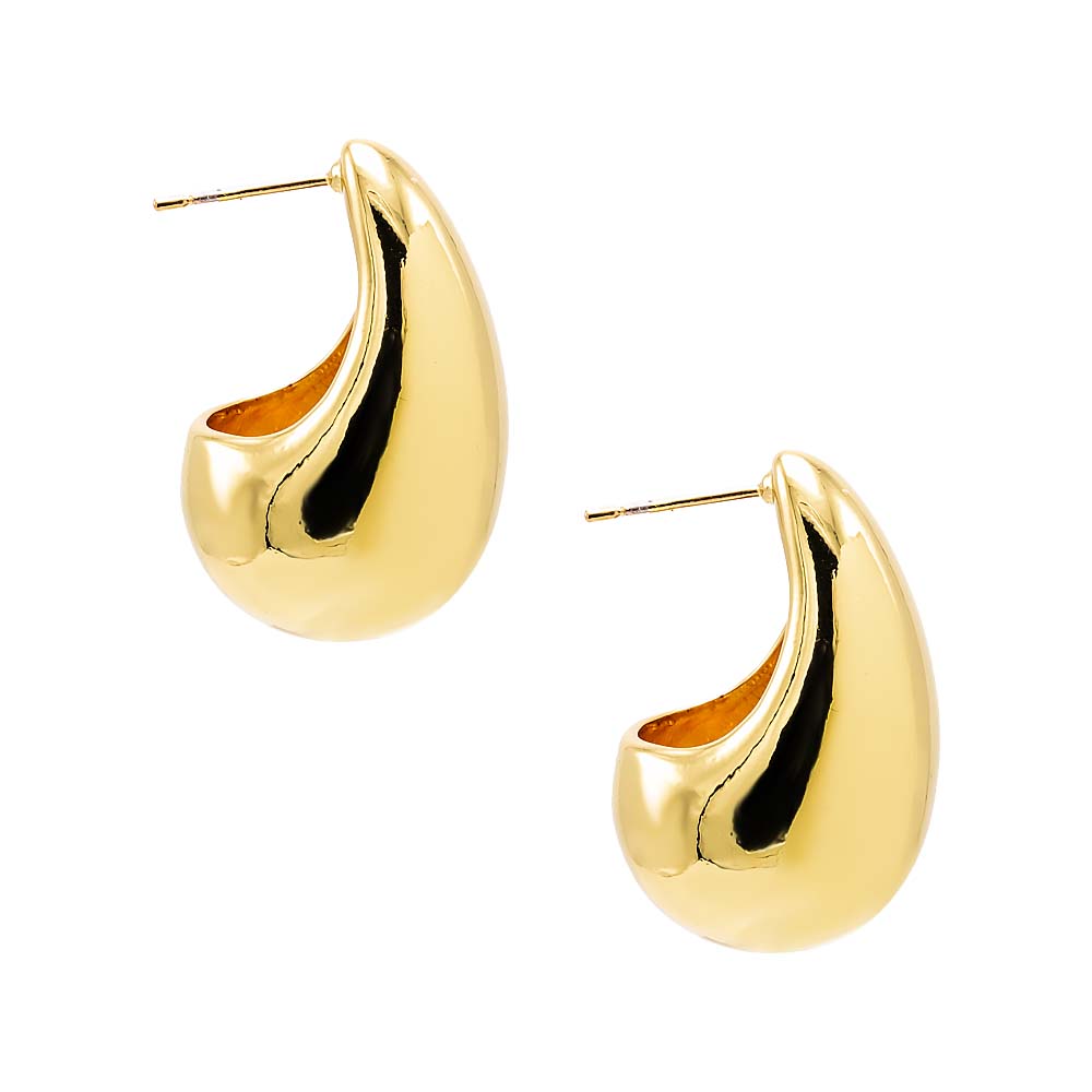 Adina Eden Solid Chunky Drop Stud Earring