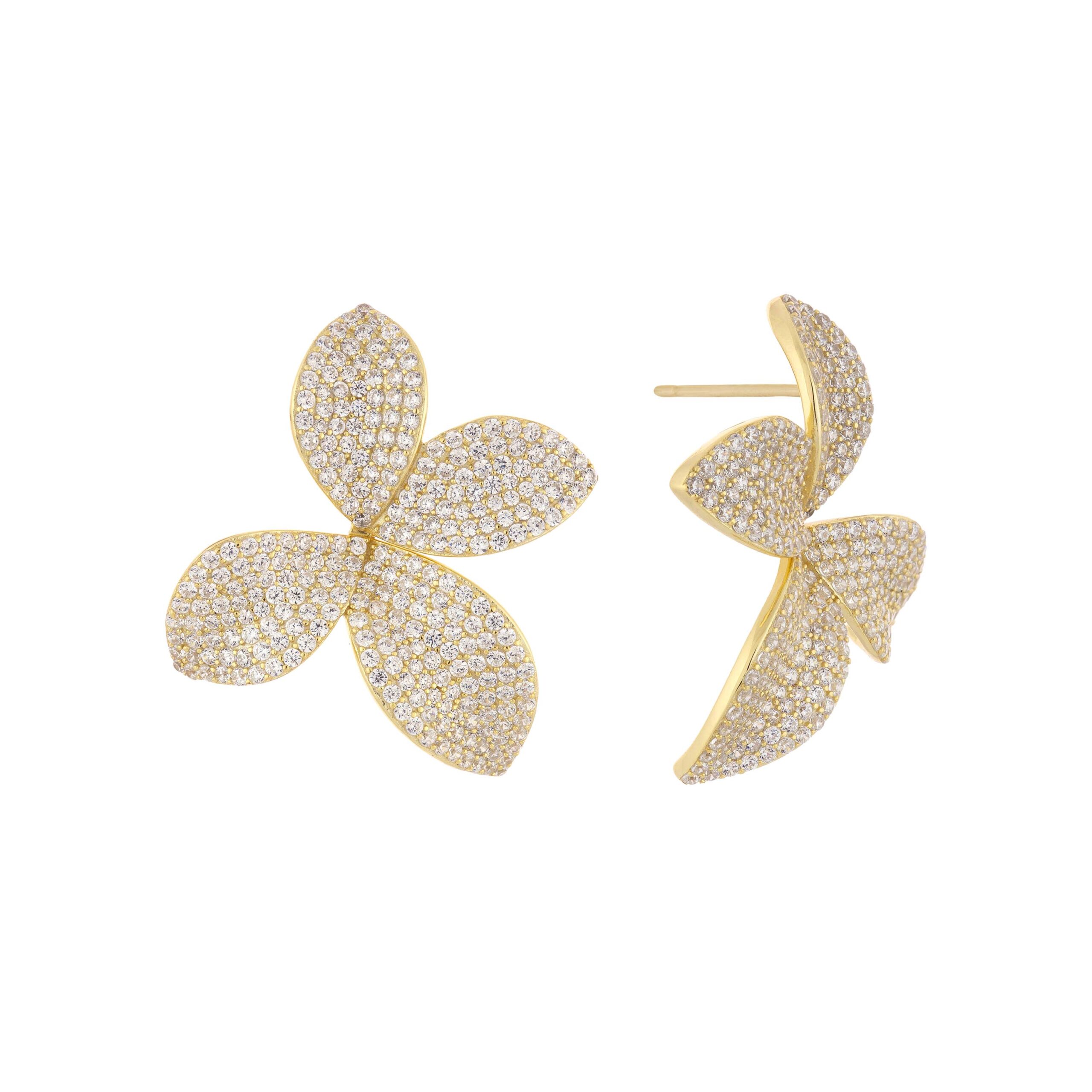 Pavé Fancy On The Ear Stud Earring