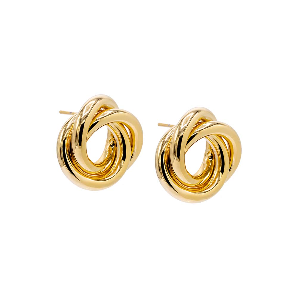 Solid Triple Stranded Knot Stud Earring