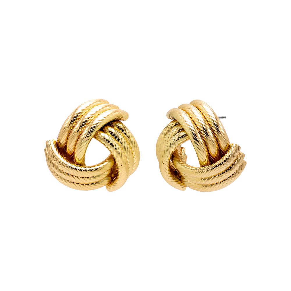 Triple Rope Knot On The Ear Stud Earring